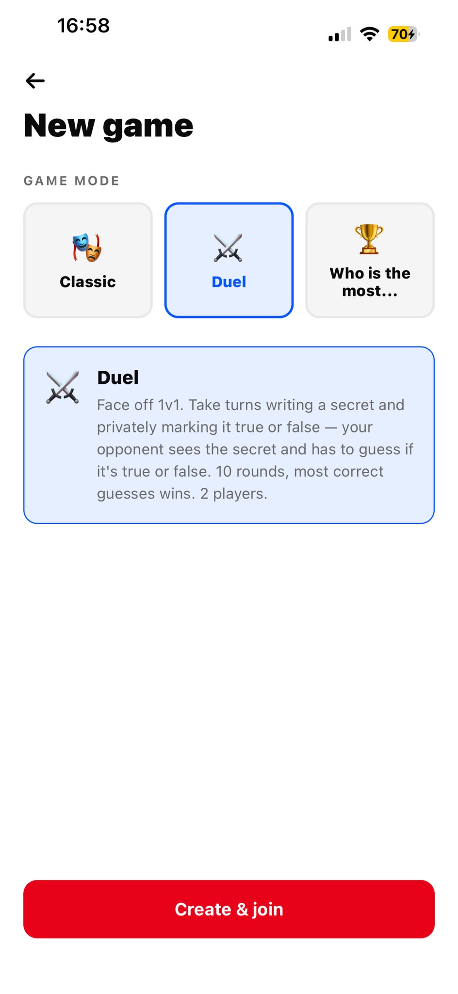 Mode Duel
